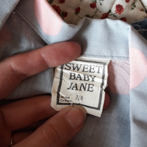 Vintage Grey and pink polka dot button down. - Picture 5 of 5